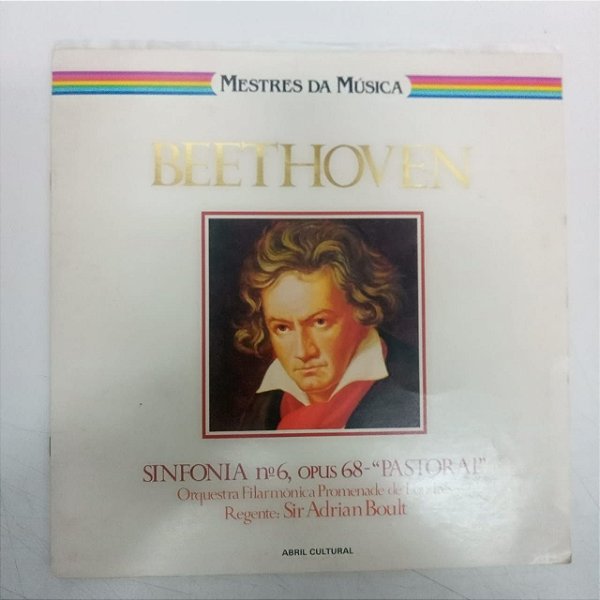 Disco de Vinil Beethoven - Mestres da Música Interprete Orquestra Filarmonica Promenade de Londres (1979) [usado]
