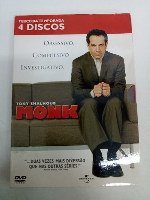 Dvd Monk - Terceira Temporada com Quatro Discos Editora [usado]