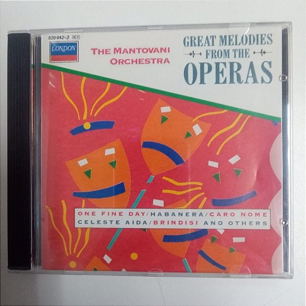 Cd Great Melodies From The Operas Interprete The Mantovani Orchestra (1989) [usado]