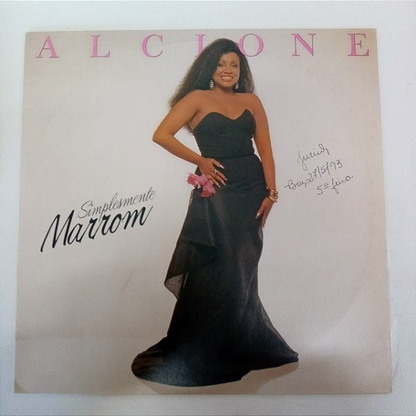 Disco de Vinil Alcione - Simplesmente Marrom Interprete Alcione (1989) [usado]