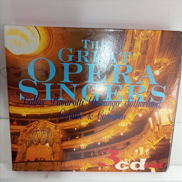 Cd The Great Opera Singers Box Ccom Tres Cds Interprete Gallas , Pavarotti , Domingo ,suterland e Outros (1995) [usado]