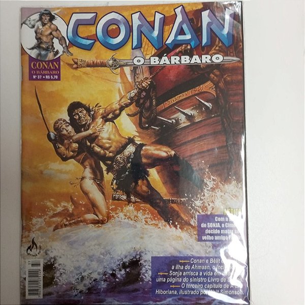 Gibi Conan Nº 37 - Conan o Barbaro Autor com Ajuda de Sonia , o Cimério Decide Matar Se Velho Amigo Fafnir [usado]