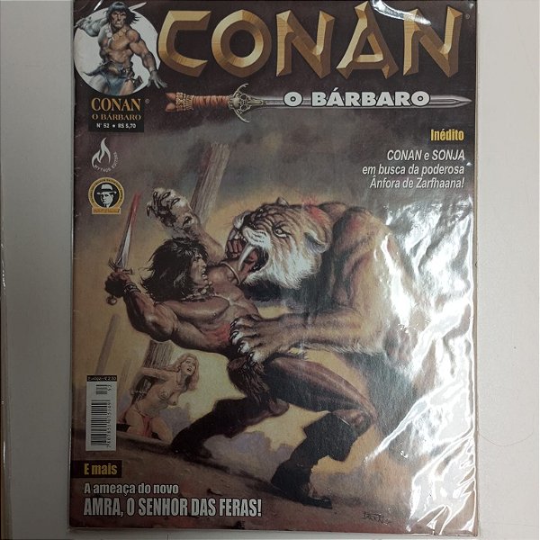 Gibi Conan Nº 52 - Conan o Barbaro Autor Conan e Sonja em Busca da Poderosa Anfoirta e Zarfhaana [usado]