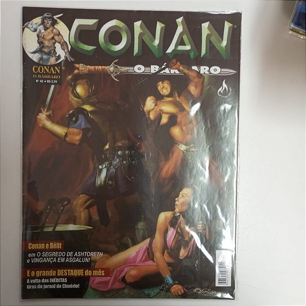 Gibi Conan Nº 42 - Conan o Barbaro Autor Conan e Belit em o Segredo de Ashtoret e Vingança em Asgalum [usado]
