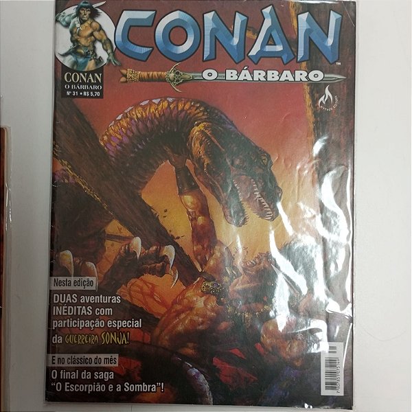 Gibi Conan Nº 31 - Conan o Barbaro Autor Duas Aventuras Inéditas com Participação Especial da Guerreira Sonja [usado]