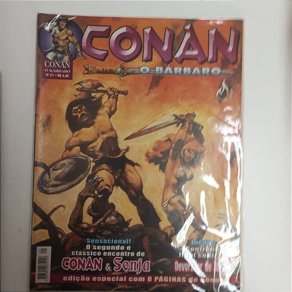 Gibi Conan Nº 21 - Conan o Barbaro Autor Sensacional ; o Segundo e Clássico Encontro de Conan e Sonja [usado]