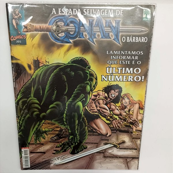 Gibi Conan Nº 205 - a Espada Selvagem de Conan Autor Abril [usado]