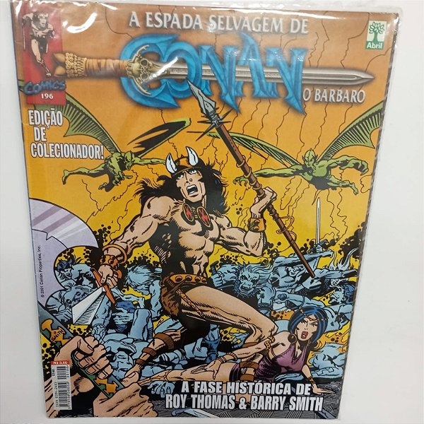 Gibi Conan Nº 196 - a Espada Selvagem de Conan Autor Comics 196 (2001) [usado]