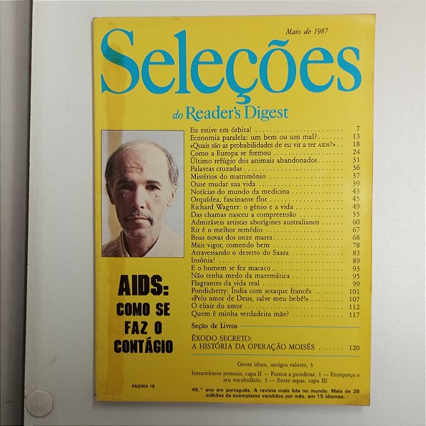 Revista Revista Reader´s Digest Seleções Maio 87 Autor Revista Seleções (1987) [usado]