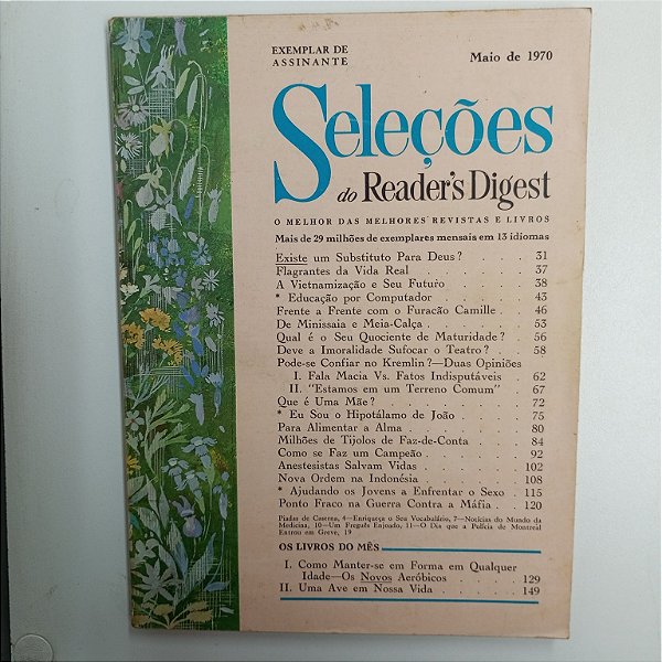 Revista Revista Reader´s Digest Seleções Maio 70 Autor Revista Seleções (1970) [usado]