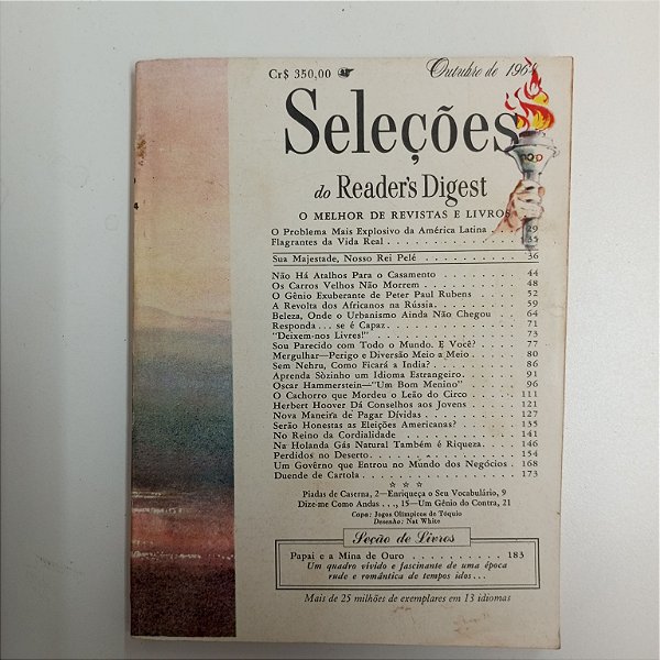 Revista Revista Reader´s Digest Seleções Outubro 64 Autor Outubro /64 Seleções (1964) [usado]