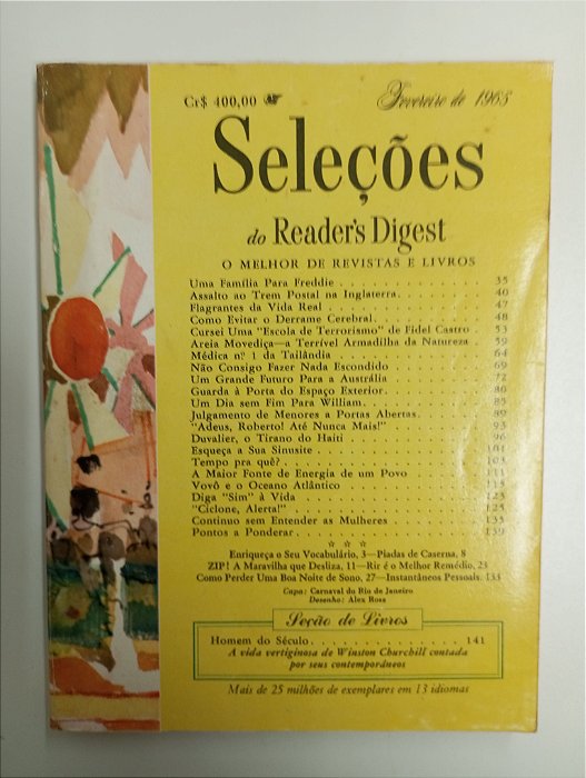 Revista Revista Reader´s Digest Seleções Fevereiro 65 Autor Fevereiro 1965 (1965) [usado]