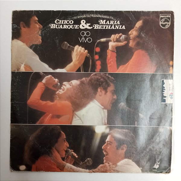 Disco de Vinil Chico Buarque e Maria Bethânia ao Vivo Interprete Buarque, Chico / Bethânia, Maria (1975) [usado]
