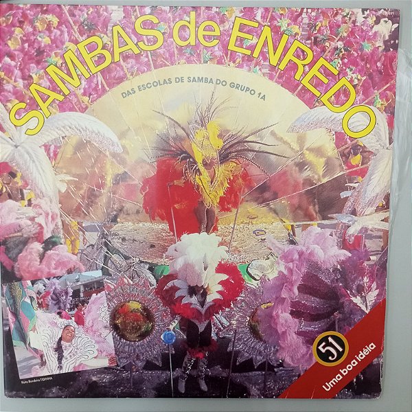 Disco de Vinil Sambas de Enredo Album com Dois Discos Interprete Vários, Escolas de Samba do Grupo 1a (1991) [usado]