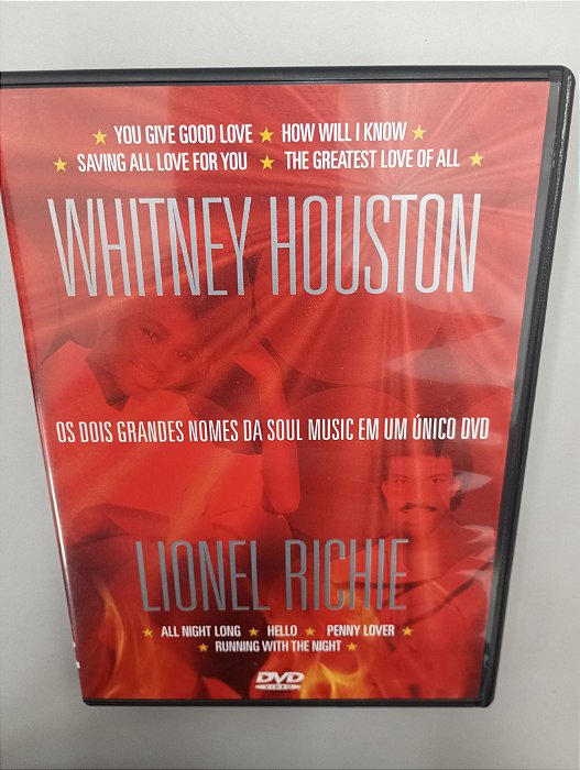 Dvd Whitney Houston/lionel Richie - os Dois Grandes Momes da Soul Music em um Único Dvd Editora [usado]