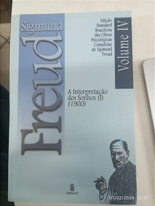 Livro Interpretação dos Sonhos I ( 1900), a Autor Freud, Sigmund (2006) [usado]