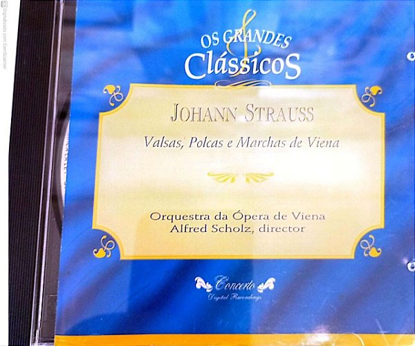 Cd Johann Strauss - os Grandes Clássicos Interprete Orquestra da Ópera de Viena (1995) [usado]