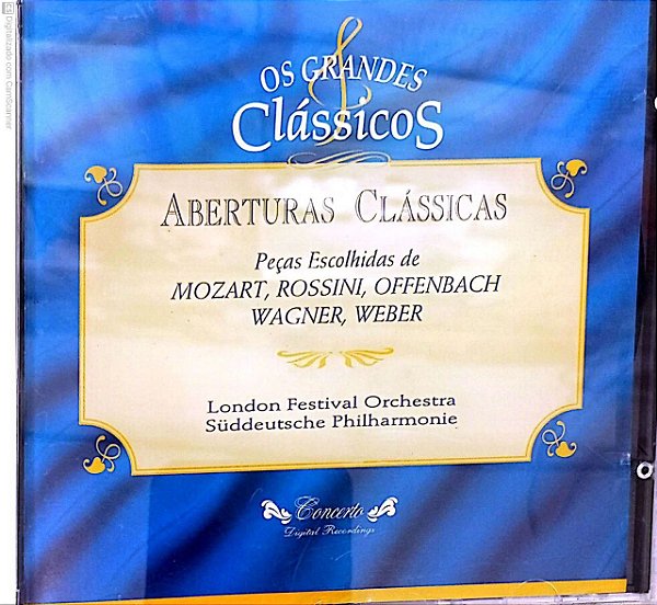 Cd Aberturas Clássicas - os Grandes Clássicos Interprete London Festival Orchestra (1995) [usado]