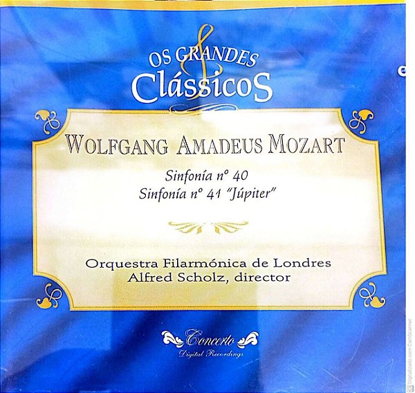 Cd Wolfgang Amadeus Mozart - os Grandes Clássicos Interprete Orquestra Filarmonica de Londres (1994) [usado]