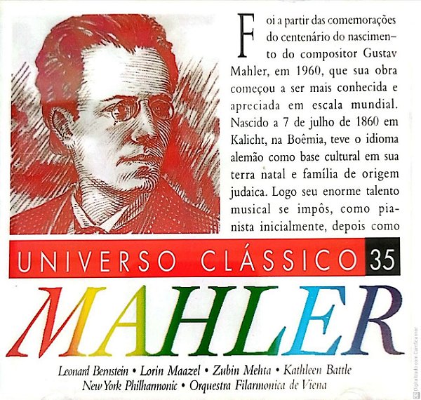 Cd Mahler - Universo Clássicos 35 Interprete New York Filarmonica e Outras [usado]