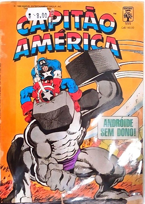 Gibi Capitão América #111 Formatinho Autor (1988) [usado]
