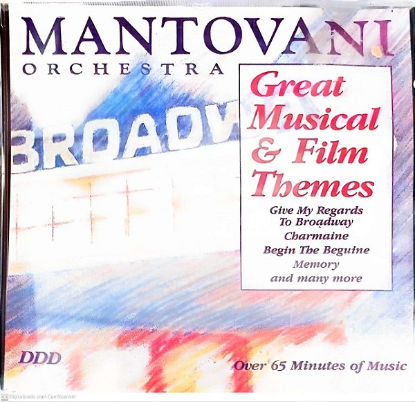 Cd Great Musical e Film Themes Interprete Mantovani e Orchestra (1991) [usado]
