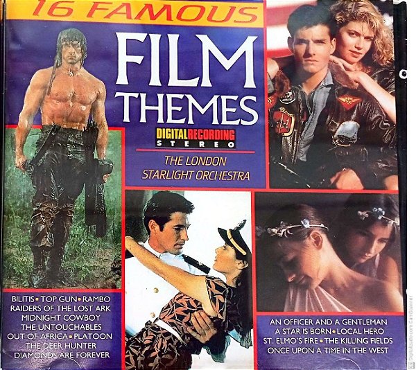 Cd 16 Famous Film Themes Interprete The London Starlight Orchestra (1991) [usado]