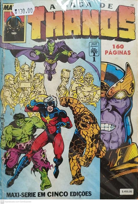 Gibi a Saga de Thanos - Maxi-série Completa em 5 Edições Formatinho Autor (1993) [usado]