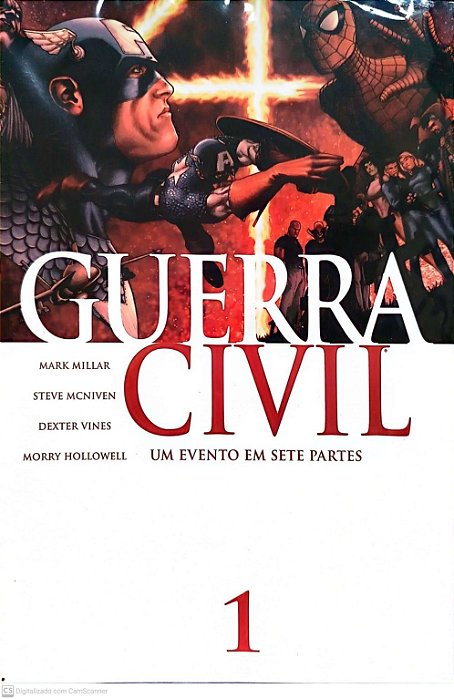 Gibi Guerra Civil - Minissérie Completa em 7 Edições Autor Mark Millar (2008) [usado]