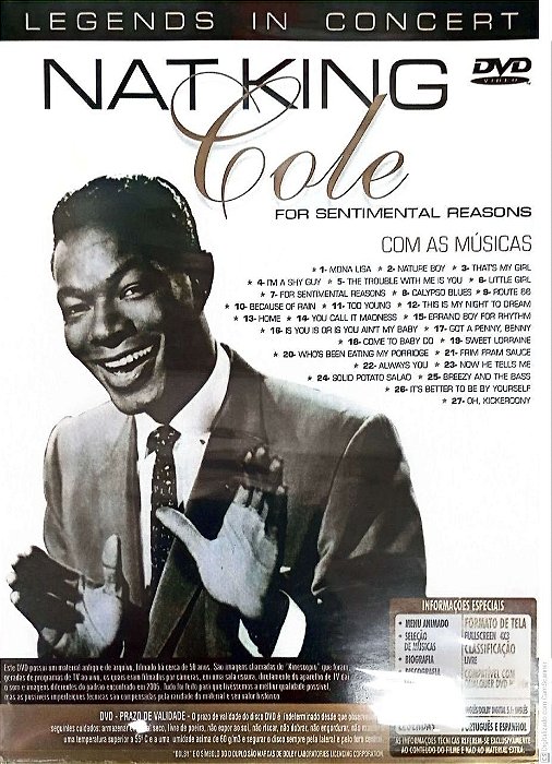 Dvd Nat King Cole /al Martino Editora Coperdisc [usado]
