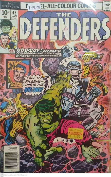 Gibi The Defenders #43 Autor (1977) [usado]
