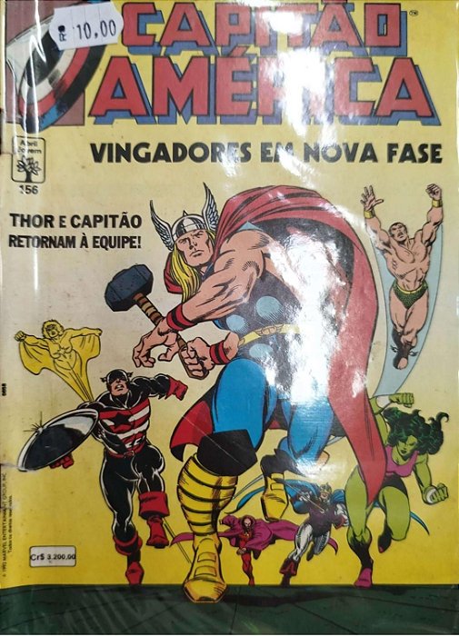 Gibi Capitão América #156 - Formatinho Autor (1992) [usado]