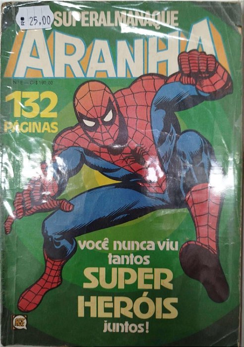 Gibi Superalmanaque Aranha #6 Formatinho Autor (1982) [usado]