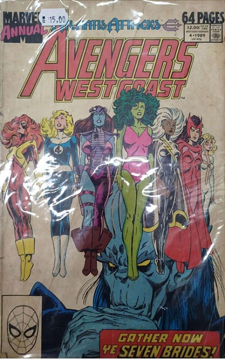 Gibi The West Coast Avengers Annual #4 Autor (1989) [usado]