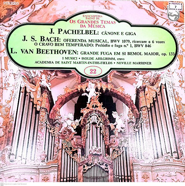 Disco de Vinil os Grandes Temas da Musica - J.pachebel Canone e Giga Interprete Academia de Saint Martin In-the- Helds [usado]