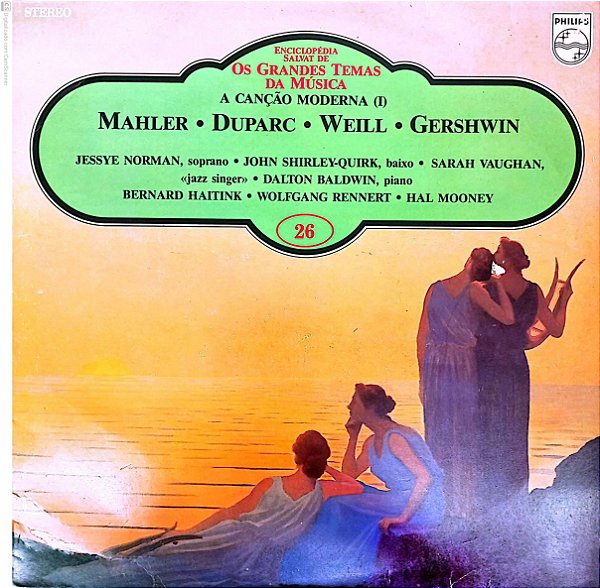 Disco de Vinil os Grandes Temas da Música - a Canção Moderna 1 Interprete Jessye Norman , John Shirley -quiirk, Sarah Vaughan e Outros [usado]