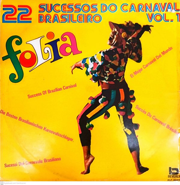 Disco de Vinil 22 Sucessos do Carnaval Brasileiro Vol.1 Interprete Orquestra de Pereira dos Santos (1983) [usado]