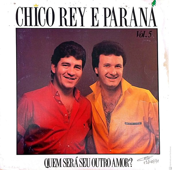 Disco de Vinil Chico Rei e Parana Vol.5 Interprete Chico Rei e Parana (1987) [usado]