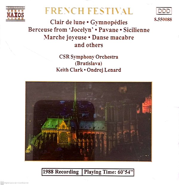 Cd French Festival Interprete Csr Symphony Orchestra ( Bratislava ) (1999) [usado]