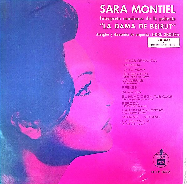 Disco de Vinil Sara Montiel - La Dama de Beirut Interprete Greg Segura e Orquestra (1971) [usado]