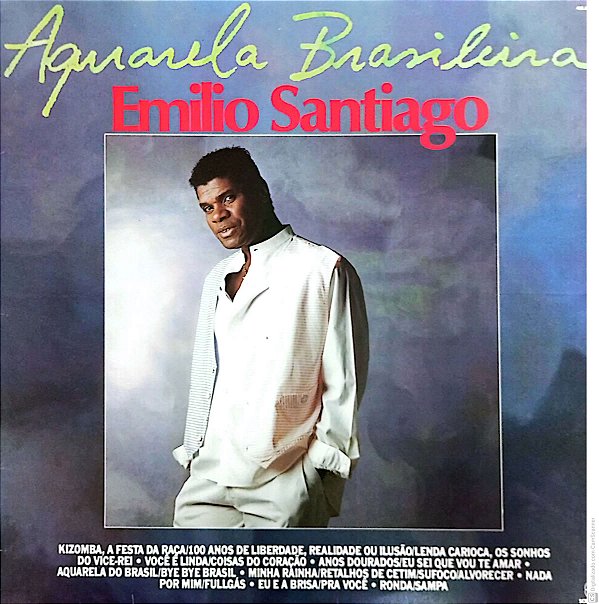 Disco de Vinil Emilio Santiago - Aquarela Brasileira Interprete Emilio Santiago (1988) [usado]