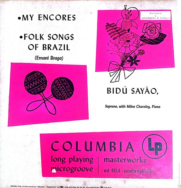 Disco de Vinil Folks Of Brazil Interprete Bidu Sayão [usado]