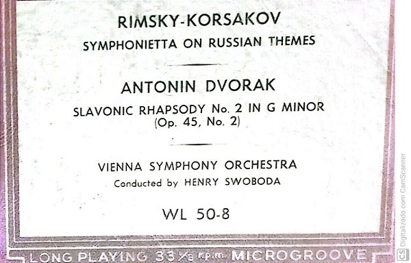 Disco de Vinil Rimsky - Korvsakov Interprete Antonin Dvorak /vienna Symphony Orchestra [usado]