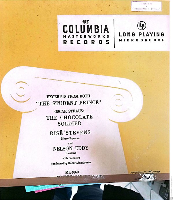 Disco de Vinil The Student Prince - The Chocolate Soldier Interprete Rise Stevens Nelson Eddy With Orchestra [usado]