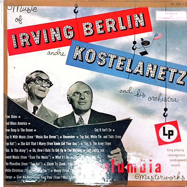 Disco de Vinil Music Of Irving Berlin Interprete André Kostalanetz And His Orchestra [usado]