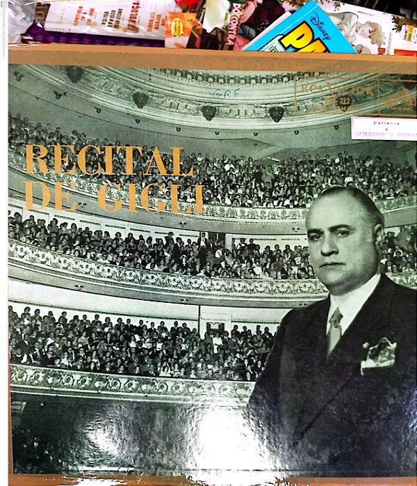 Disco de Vinil Recital de Gigli Interprete Beniamimo Gigli ,tenor [usado]