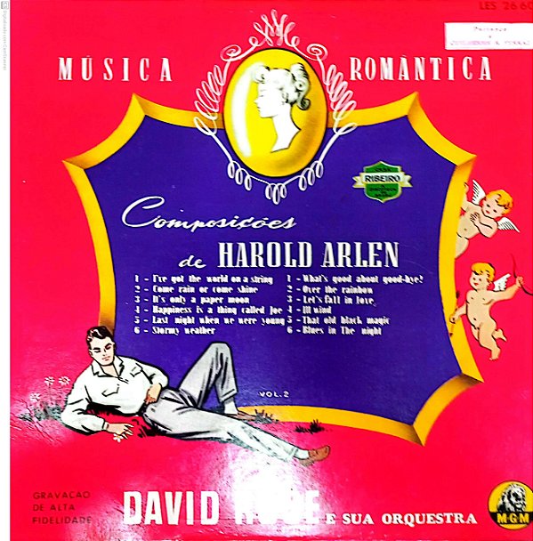 Disco de Vinil Musica Romantica Vol.2 Composições de Harold Arlen Interprete David Rose e sua Orquestra [usado]