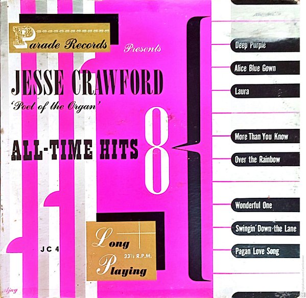 Disco de Vinil Jesse Crawford All-time Hits Long Playng 33 1/3 Interprete Jesse Crawford [usado]