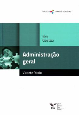 Livro Administração Geral Autor Riccio, Vicente (2012) [usado]