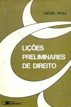 Livro Lições Preliminares de Direito Autor Reale, Miguel (1998) [usado]